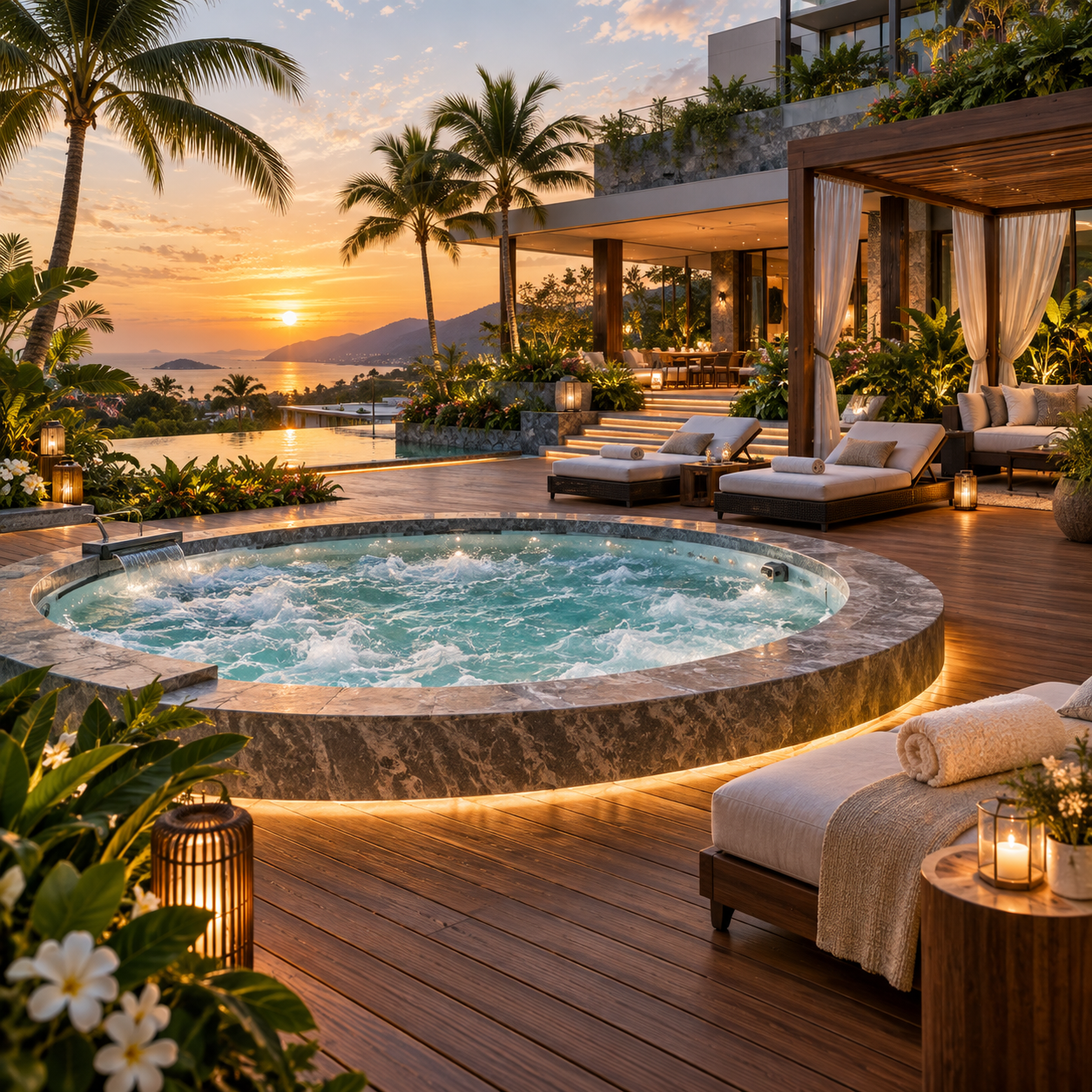 Jacuzzi and Leisure Deck